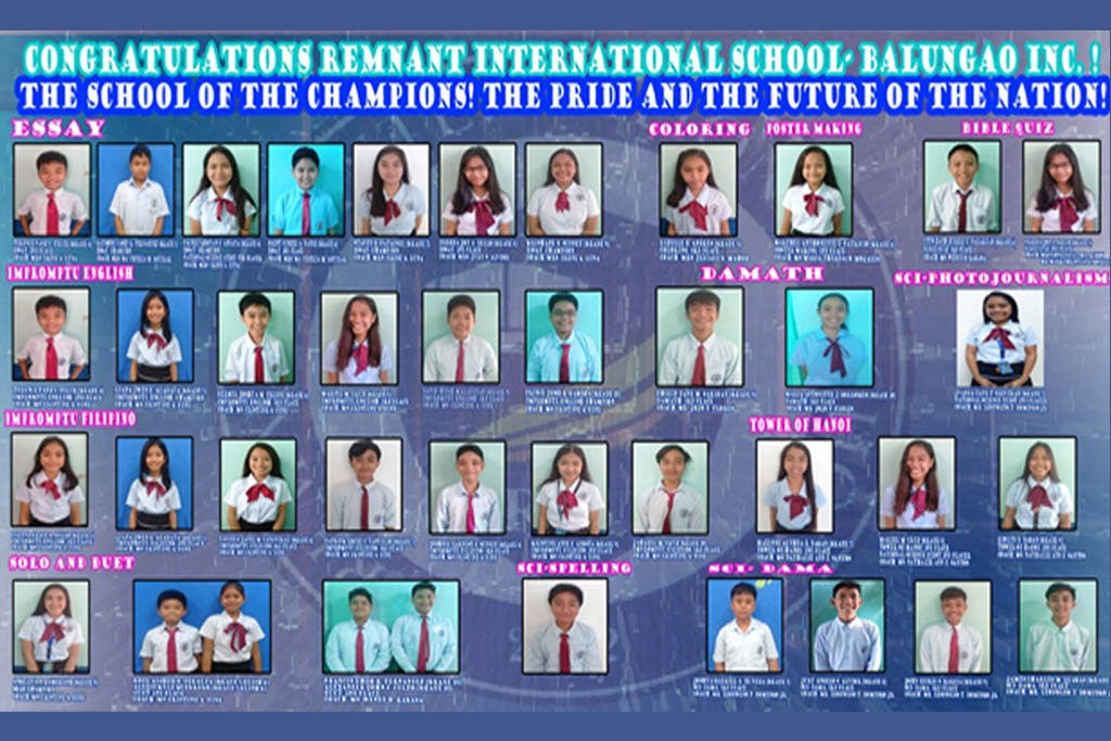 Remnant International School-Balungao Campus-The School of the Champions! The pride and the future of the nation!
